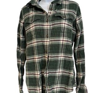 Carhartt Forest Green and Cream Plaid Shirt